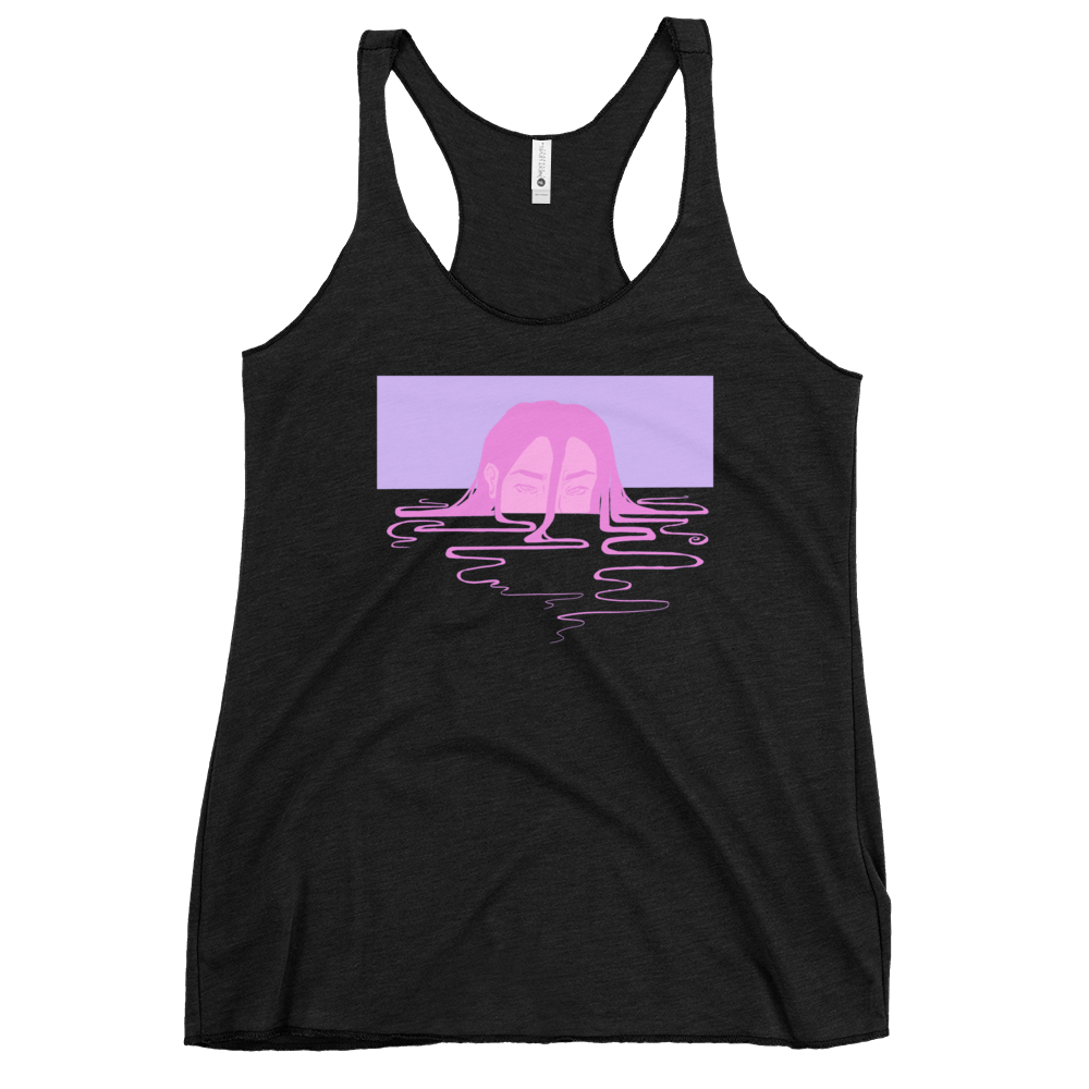drowning in your eyes racerback tank